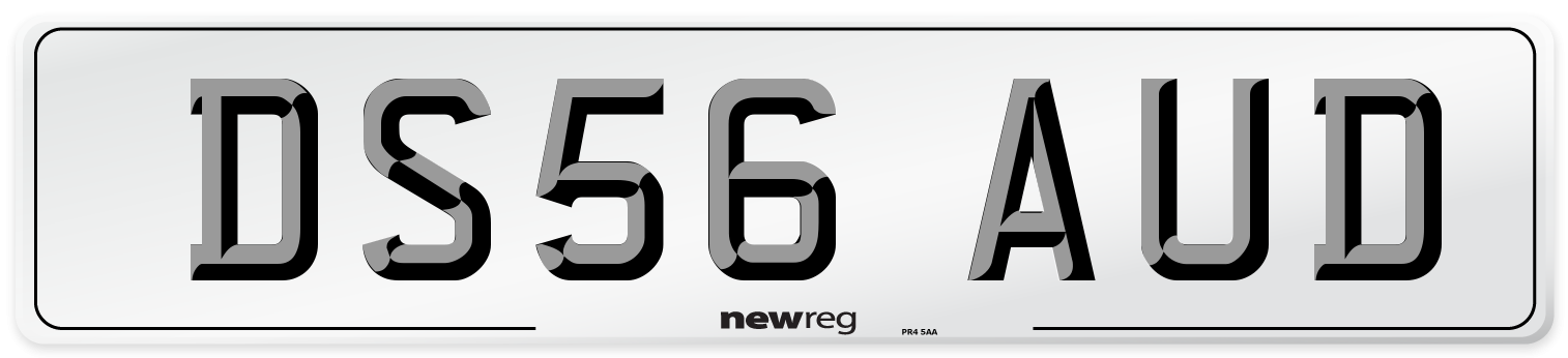 DS56 AUD Number Plate from New Reg